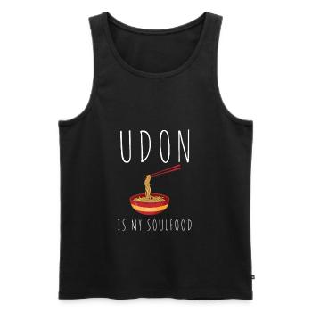 Udon Nouilles Japonaises Ramen Boîte de Nouilles Asiatiques - Débardeur bio Premium Homme - noir - Devant - AI Model Male 178 light (178cm)