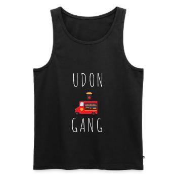 Udon Nouilles Japonaises Ramen Boîte de Nouilles Asiatiques - Débardeur bio Premium Homme - noir - Devant - AI Model Male 178 light (178cm)