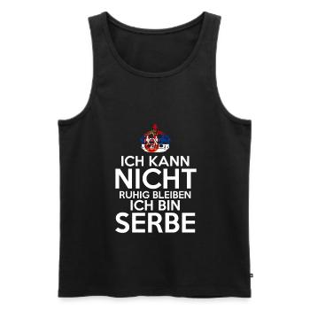 Serbien Serbe Serbisches - Männer Premium Bio Tank Top - Schwarz - Vorne - Michal (187cm)