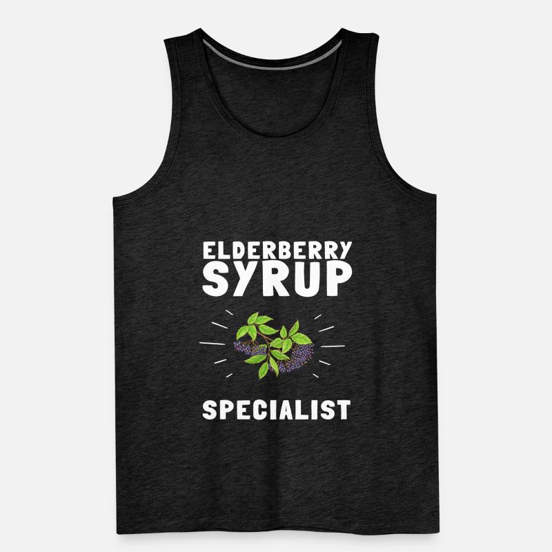 Elderberry Syrup Drink Flu Sambucus Homeopath Men's Premium Organic Tank Top