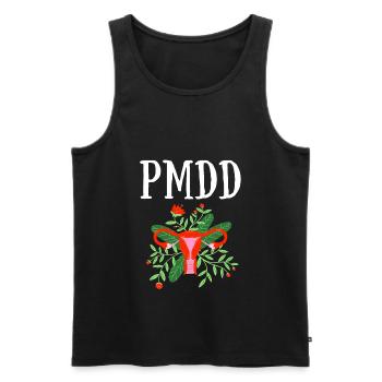 PMDD Awareness Premenstrual Syndrome Menstrual - Männer Premium Bio Tank Top - Schwarz - Vorne - Michal (187cm)