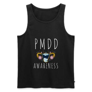 PMDD Awareness Premenstrual Syndrome Menstrual - Männer Premium Bio Tank Top - Schwarz - Vorne - Michal (187cm)
