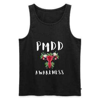 PMDD Awareness Premenstrual Syndrome Menstrual - Männer Premium Bio Tank Top - Schwarz - Vorne - Michal (187cm)