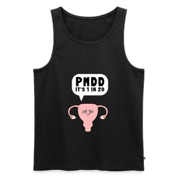 PMDD Awareness Premenstrual Syndrome Menstrual - Männer Premium Bio Tank Top - Schwarz - Vorne - Michal (187cm)