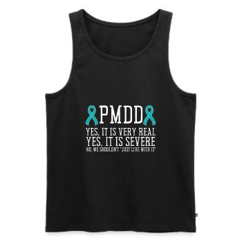 PMDD Awareness Premenstrual Syndrome Menstrual - Männer Premium Bio Tank Top - Schwarz - Vorne - Michal (187cm)