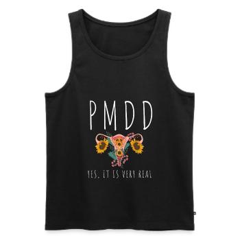 PMDD Awareness Premenstrual Syndrome Menstrual - Männer Premium Bio Tank Top - Schwarz - Vorne - Michal (187cm)