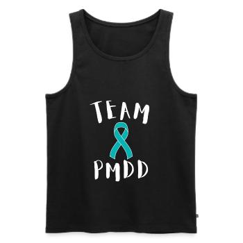 PMDD Awareness Premenstrual Syndrome Menstrual - Männer Premium Bio Tank Top - Schwarz - Vorne - Michal (187cm)