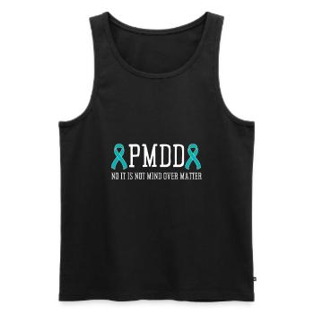 PMDD Awareness Premenstrual Syndrome Menstrual - Männer Premium Bio Tank Top - Schwarz - Vorne - Michal (187cm)