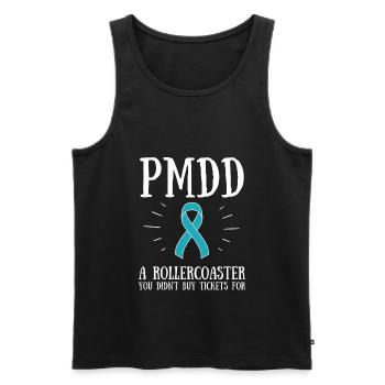 PMDD Awareness Premenstrual Syndrome Menstrual - Männer Premium Bio Tank Top - Schwarz - Vorne - Michal (187cm)