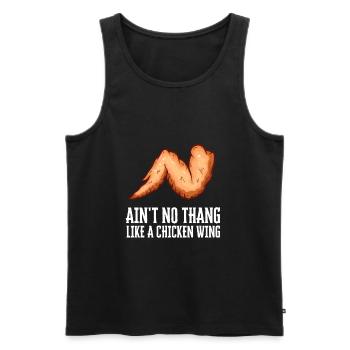 Chicken Wings Fried Chicken And Chicken Nuggets - Männer Premium Bio Tank Top - Schwarz - Vorne - Michal (187cm)
