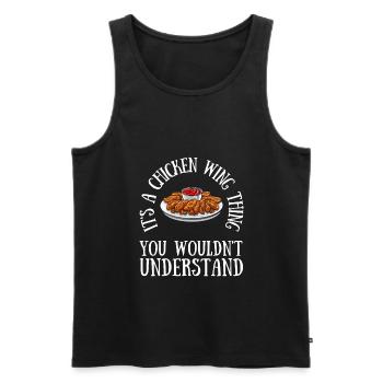 Chicken Wings Fried Chicken And Chicken Nuggets - Männer Premium Bio Tank Top - Schwarz - Vorne - Michal (187cm)