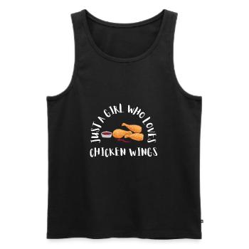 Chicken Wings Fried Chicken And Chicken Nuggets - Männer Premium Bio Tank Top - Schwarz - Vorne - Michal (187cm)