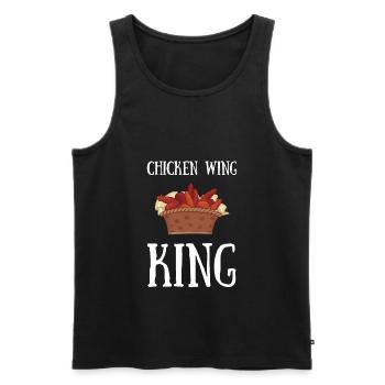 Chicken Wings Fried Chicken And Chicken Nuggets - Männer Premium Bio Tank Top - Schwarz - Vorne - Michal (187cm)