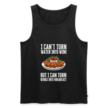 Chicken Wings Fried Chicken And Chicken Nuggets - Männer Premium Bio Tank Top - Schwarz - Vorne - Michal (187cm)
