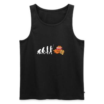 Chicken Wings Fried Chicken And Chicken Nuggets - Männer Premium Bio Tank Top - Schwarz - Vorne - Michal (187cm)