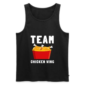 Chicken Wings Fried Chicken And Chicken Nuggets - Männer Premium Bio Tank Top - Schwarz - Vorne - Michal (187cm)