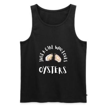 Oyster Shuck Shucking Seafood And Clam Digger - Men's Premium Organic Tank Top - black - Front - Michal (187cm)
