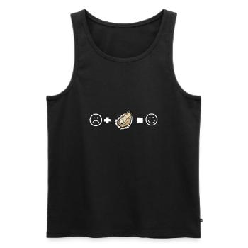 Oyster Shuck Shucking Seafood And Clam Digger - Men's Premium Organic Tank Top - black - Front - Michal (187cm)