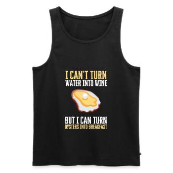Oyster Shuck Shucking Seafood And Clam Digger - Men's Premium Organic Tank Top - black - Front - Michal (187cm)