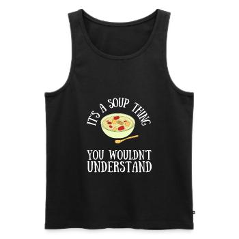 Canned Soup Liquid Food Cook Restaurant Food Lover - Männer Premium Bio Tank Top - Schwarz - Vorne - AI Model Male 178 light (178cm)