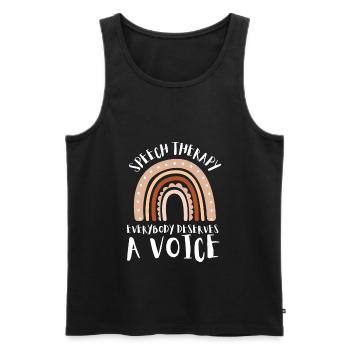 Speech Language Pathologist Speech Therapy SLP - Männer Premium Bio Tank Top - Schwarz - Vorne - AI Model Male 178 light (178cm)