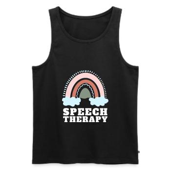 Speech Language Pathologist Speech Therapy SLP - Männer Premium Bio Tank Top - Schwarz - Vorne - AI Model Male 178 light (178cm)