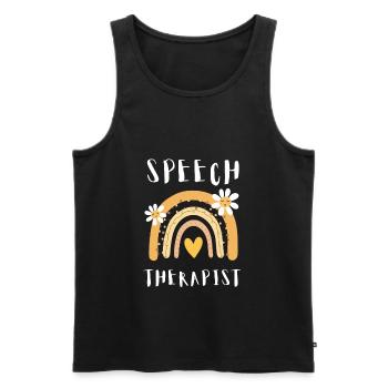 Speech Language Pathologist Speech Therapy SLP - Männer Premium Bio Tank Top - Schwarz - Vorne - AI Model Male 178 light (178cm)