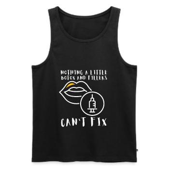 Botox Plastic Surgery And Aesthetic Nurse Injector - Men's Premium Organic Tank Top - black - Front - AI Model Male 178 light (178cm)