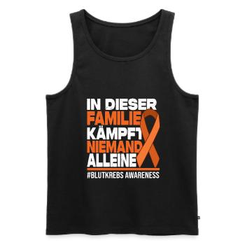 Niemand Kämpft Alleine Familie - Blutkrebs - Männer Premium Bio Tank Top - Schwarz - Vorne - Michal (187cm)
