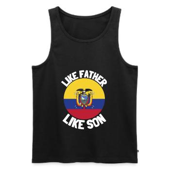 Like Father Like Son Heritage Origin Father's Day - Men's Premium Organic Tank Top - black - Front - AI Model Male 178 light (178cm)