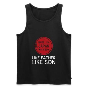 Like Father Like Son Heritage Origin Father's Day - Men's Premium Organic Tank Top - black - Front - AI Model Male 178 light (178cm)