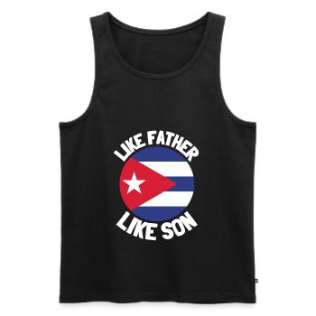 Like Father Like Son Heritage Origin Father's Day - Men's Premium Organic Tank Top - black - Front - AI Model Male 178 light (178cm)