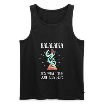Balalaika Guitar Ukulele Baglama Russian Folk - Männer Premium Bio Tank Top - Schwarz - Vorne - AI Model Male 178 light (178cm)