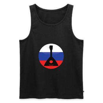Balalaika Guitar Ukulele Baglama Russian Folk - Männer Premium Bio Tank Top - Schwarz - Vorne - AI Model Male 178 light (178cm)