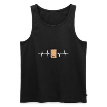 Cajon Box Drum Instrument Peruvian Cajon - Männer Premium Bio Tank Top - Schwarz - Vorne - Michal (187cm)