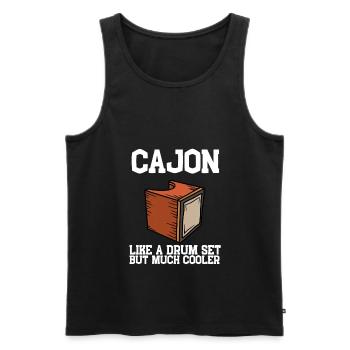 Cajon Box Drum Instrument Peruvian Cajon - Männer Premium Bio Tank Top - Schwarz - Vorne - Michal (187cm)