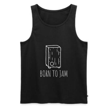 Cajon Box Drum Instrument Peruvian Cajon - Männer Premium Bio Tank Top - Schwarz - Vorne - Michal (187cm)