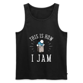 Cajon Box Drum Instrument Peruvian Cajon - Männer Premium Bio Tank Top - Schwarz - Vorne - Michal (187cm)