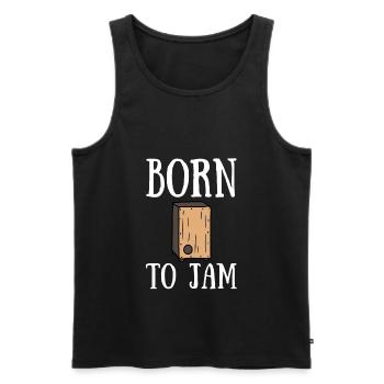 Cajon Box Drum Instrument Peruvian Cajon - Männer Premium Bio Tank Top - Schwarz - Vorne - Michal (187cm)