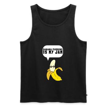 Banana Pudding Banana Bread Fruit Dessert Cooking - Männer Premium Bio Tank Top - Schwarz - Vorne - AI Model Male 178 light (178cm)