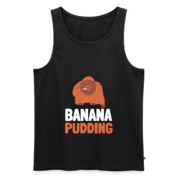 Banana Pudding Banana Bread Fruit Dessert Cooking - Männer Premium Bio Tank Top - Schwarz - Vorne - AI Model Male 178 light (178cm)