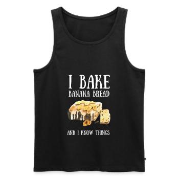 Banana Pudding Banana Bread Fruit Dessert Cooking - Männer Premium Bio Tank Top - Schwarz - Vorne - AI Model Male 178 light (178cm)