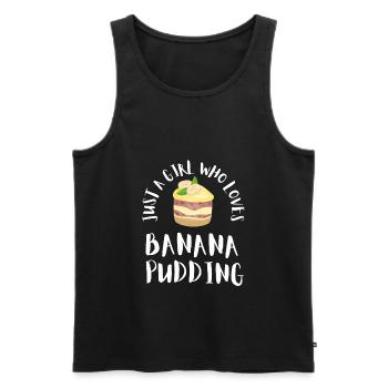 Banana Pudding Banana Bread Fruit Dessert Cooking - Männer Premium Bio Tank Top - Schwarz - Vorne - AI Model Male 178 light (178cm)