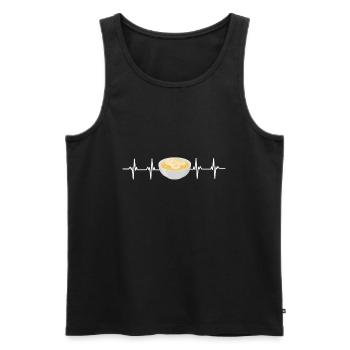 Porridge Cereal Grits Kasha Upma Rice And Oats - Men's Premium Organic Tank Top - black - Front - Michal (187cm)