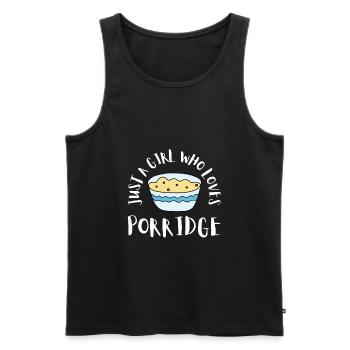 Porridge Cereal Grits Kasha Upma Rice And Oats - Men's Premium Organic Tank Top - black - Front - Michal (187cm)