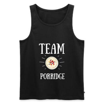 Porridge Cereal Grits Kasha Upma Rice And Oats - Men's Premium Organic Tank Top - black - Front - Michal (187cm)