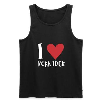 Porridge Cereal Grits Kasha Upma Rice And Oats - Men's Premium Organic Tank Top - black - Front - Michal (187cm)