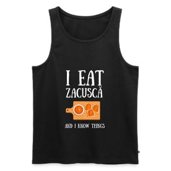 Zacusca Mamaliga Romanian Moldovian Romanian Food - Männer Premium Bio Tank Top - Schwarz - Vorne - AI Model Male 178 light (178cm)