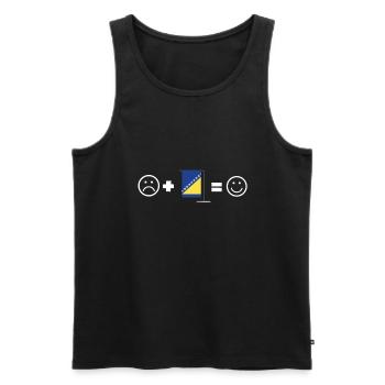 Bosnie Burek Bosnie-Herzégovine patriotique - Débardeur bio Premium Homme - noir - Devant - Michal (187cm)