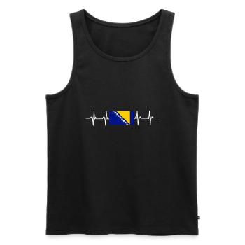 Bosnie Burek Bosnie-Herzégovine patriotique - Débardeur bio Premium Homme - noir - Devant - Michal (187cm)